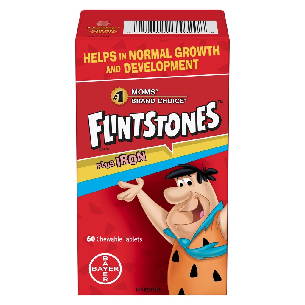Flintstones Plus Πολυβιταμίνες σιδήρου, 60 Μασώμενα δισκία