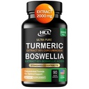 Turmeric Boswellia Extract Supplement 2000 mg – Extra Strength Boswellia Serrata με Turmeric Curcumin - 95% Κουρκουμινοειδή με κάψουλες Boswellia Extract - Standardized High Potency - Made in USA