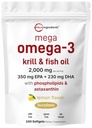 Mega Omega-3 Krill & Fish Oil 2.000mg Ισοδύναμο, 240 Softgels 
