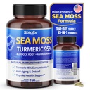 Sotalix Sea Moss Κάψουλα με Ashwagandha, Burdock Root, Bladderwrack, Turmeric - Ισχυρό Φυσικό Booster Ανοσίας - USA Made (150 Count (Pack of 1))