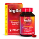 MegaRed - Omega-3 Krill Oil 350mg Softgels (130 Count in A Bottle), EPA & DHA Ωμέγα-3 Λιπαρά Οξέα με καμία ψαρική επίγευση Σε αντίθεση με το ιχθυέλαιο, Περιέχει Αντιοξειδωτική Ασταξανθίνη