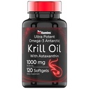 Έλαιο κριλ Ανταρκτικής 1000mg - 120 Softgels με Ασταξανθίνη 1000mg Κόκκινο έλαιο κριλ, 200 mg φωσφολιπίδια, 120 mg EPA, 80 mg DHA, 200 mcg Ασταξανθίνη 