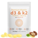 Daiasns Vitamin D3 K2 10000iu Supports Muscle & Brain Health -High-Potency D3 K2 Supplement Helps in Immune and Cardiovascular Support - 120 Softgels