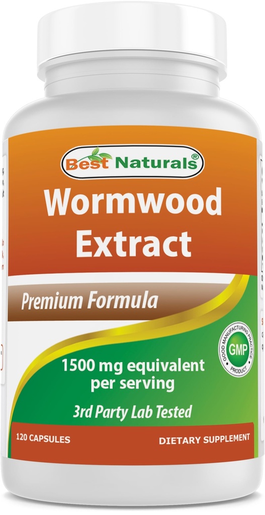 Best Naturals Wormwood Extract 1500 mg Equaidental Per Serving-120 Κάψουλες. Χωρίς γλουτένη, μη ΓΤΟ