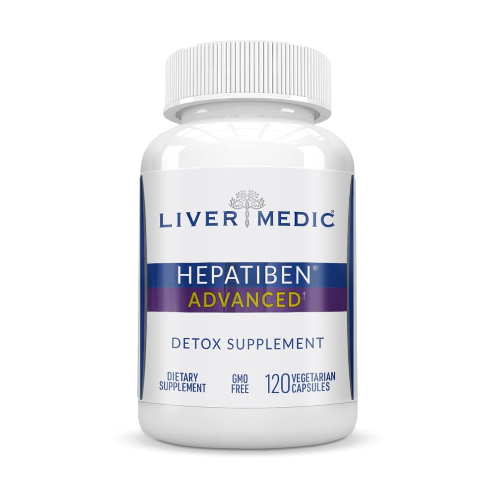 Hepatiben Liver Detox Cleanse Όλα τα φυσικά συμπλήρωμα με γαϊδουράγκαθο γάλακτος, Silybin, NAC, Choline, MSM, κουρκουμά, βερβερίνη, Glutathione Alpha Lipoic Acid Vegan NonGMO 120 κάψουλες 1500mg