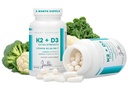 Vitamin K2 + D3 Extra Strength Supplement - 120 Capsules with MK-7 for Bone and Heart Health Support - Essential Nutrients for Calcium Absorption and Immune Function