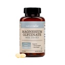 NatureWise Magnesium Glycinate 550mg + High-Dose 10000 IU Vitamin D3 K2 100 mcg - D3 K2 Magnesium Supplement - Chelated for High Absorption - Bone Support - Non-GMO, USA Manufactured - [30-Day Supply]