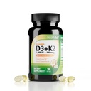 HealthA2Z® Vitamin D3 (5,000 IU) + K2 (MK-7) Κατασκευασμένο με Παρθένο Λάδι Καρύδας (Φυσικά MCTs) - 90 Softgels (Συσκευασία του 1) - Βοηθά στην Απορρόφηση Ασβέστιου για Οστά, Δόντια, Mood & Immune Health