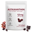 Ασταξανθίνη 12mg, 120 Softgels, 4 Μήνες Προσφορά, Premium Ασταξανθίνη Αντιοξειδωτικά Συμπληρώματα με Αντιοξειδωτική Δραστηριότητα, Υποστηρίζει τα Μάτια, Ανοσοποιητικό, Κοινή, Υγεία του δέρματος, Εσωτερική Κυκλοφορία