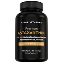 Ζωτικές Βιταμίνες Ασταξανθίνη 12mg Softgels - Φτιαγμένα με Φυσική Ασταξανθίνη - Συμπλήρωμα για την προώθηση της ενυδάτωσης του δέρματος, Ελαστική - Υπερασπίζεται τα κύτταρα από την καθημερινή βλάβη - Vegan, Made in the USA - 60 Soft Gels