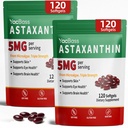 2Pack Ασταξανθίνη Συμπληρώματα 12mg - Premium Ασταξανθίνη για τα μάτια, τον εγκέφαλο, το δέρμα & ανοσοποιητική υποστήριξη, Microalgae Πηγή, 240 Softgels