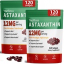 2Pack Astaxanthin Supplements 12mg - Premium Astaxanthin for Eye, Brain, Skin & Immune Support, Microalgae Source, 240 Softgels