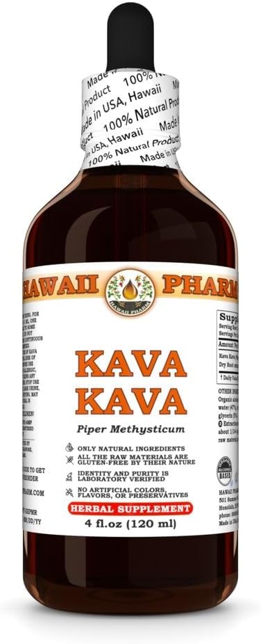 Κάβα Κάβα (Piper Methysticum) Υγρό εκχύλισμα Βάμμα 4 Oz (120ml)