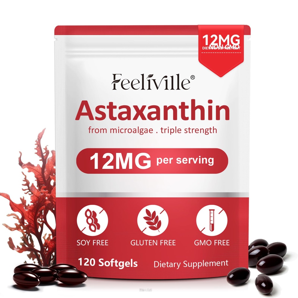 Ασταξανθίνη 12mg, 120 Softgels, 4 Μήνες προσφοράς 