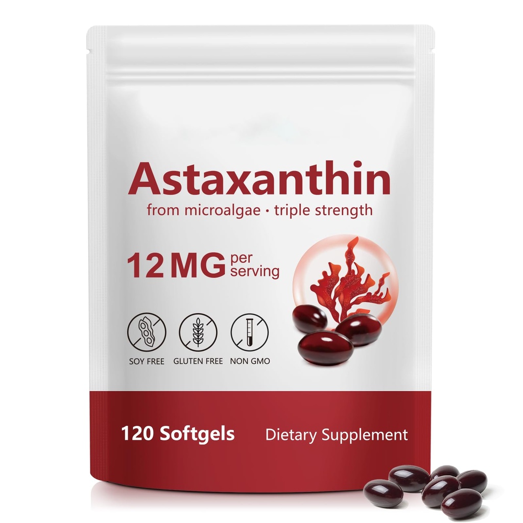 Ασταξανθίνη 12mg, 120 Softgels, 4 Μήνες Προσφορά 