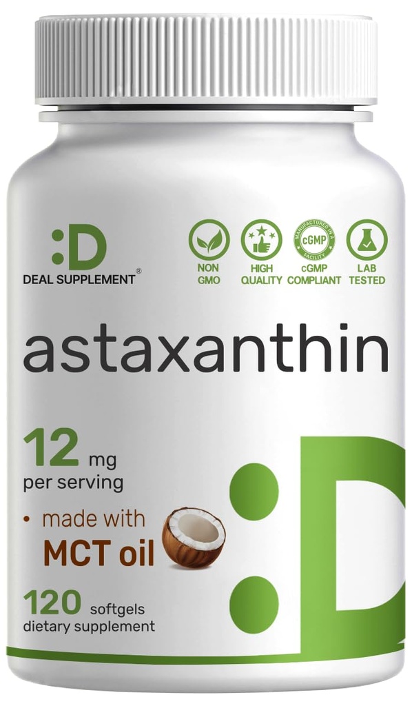 ΑΝΑΛΥΤΙΚΟ ΣΥΜΠΛΗΡΩΜΑ Ασταξανθίνη 12 mg ανά υπηρεσία, 120 Softgels 