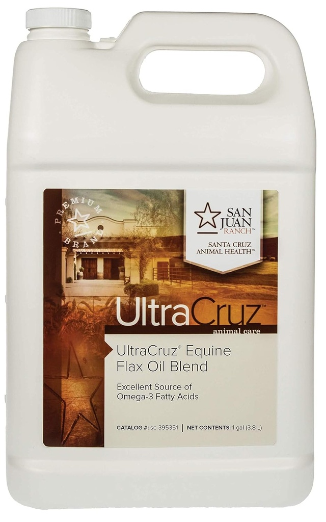 UltraCruz - sc-395351 Flax Oil Blend Συμπλήρωμα για άλογα και ζώα, 1 Gallon