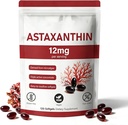 Ασταξανθίνη 12mg, 120 Softgels, Φυσική πηγή μικροφύκων, μη-GMO χωρίς γλουτένη, 4 μήνες προσφοράς