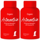 Advanced Bionetix 2 Pack Triple Strength AstaQuil™ Astaxanthin 12mg High Bioavailability Formula, 120 Softgels Organic Coconut Oil for Enhanced Absorption. Powerful Antioxidant Eye Joint Heart Health