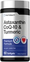 Horbäach Astaxanthin 12mg | with CoQ-10 & Turmeric | 60 Softgels | Premium Formula | Non-GMO, Gluten Free Supplement