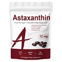 Ασταξανθίνη 12mg, Τριπλής Δύναμης Δερματικές Βιταμίνες για γυναίκες με Αντιοξειδωτική Δραστηριότητα, Υποστηρίζει Ανοσοποιητική, Δέρμα, Οφθαλμική & Κοινή Υγεία,Προαγωγή Εσωτερικής Κυκλοφορίας,Σοκολική Γεύση,120 Υπηρεσίες