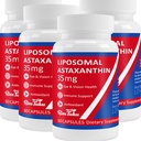 35mg Liposomal Astaxanthin Supplement - Ισχυρή Αντιοξειδωτική Υποστήριξη για το δέρμα, την κοινή & την υγεία των ματιών - Φυσική Φόρμουλα κατά της γήρανσης με Αμιγή Ασταξανθίνη - Vegan, Μη ΓΤΟ, 240 κάψουλες