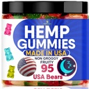 Hemp Gummies for Sleep Calm Relaxation, Hempoil Gummy Bear Candy Edibles-95 Fresh USA Bears