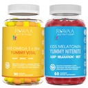 RUWAA NUTRITION Omega 3 Gummies, DHA Gummies και 1mg Μελατονίνη Gummies 