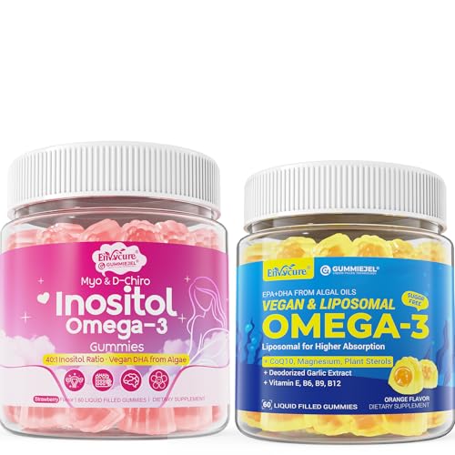 Vegan Omega-3 Gummies, Ινοσιτόλη + Omega-3 Gummies, 2 Συσκευασία