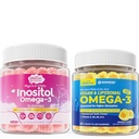 Vegan Omega-3 Gummies, Ινοσιτόλη + Omega-3 Gummies, 2 Συσκευασία