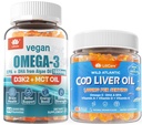 2pack Vegan Omega 3 Gummies + 2pack Cod Oil Gummies
