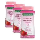 Nature's Bounty Optimal Solutions Essential Prenatal Gummies, Folic Acid and Iodine, Omega 3 and DHA,25 Servings,50 Count (Pack of 3)