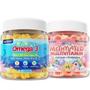 Παιδιά μεθυλιωμένες πολυβιταμίνες Gummys με ασβέστιο, προβιοτικά + Omega 3 Gummies με βιταμίνη D3 & K2, C, DHA