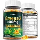 Ωμέγα-3 συμπλήρωμα Gummies για γυναίκες & άνδρες - 1000mg Vegan Omega3 DHA & EPA με κουρκουμά, βιταμίνη D3, K2, κιτολίνη για τη συνολική υγεία - Algae Oil Omega 3 συμπληρώματα λιπαρών οξέων, ζάχαρη-ελεύθερο