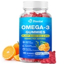 Vegan Omega-3 Gummies για ενήλικες – Χωρίς ζάχαρη, Algae με βάση DHA 600mg & EPA 300mg, με Βιταμίνες A, C, E, Ψευδάργυρος – Ωμέγα 3 Fish Oil Εναλλακτική, 60 Count