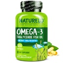 NATURELO Burpless Omega 3 Fish Oil Συμπλήρωμα - 1100mg Τριγλυκερίδια Omega-3, EPA + DHA, Υγρό ιχθυέλαιο για την καρδιά, το μάτι, τον εγκέφαλο, κοινή υγεία - 120 Softgels, 4 μήνες προσφοράς