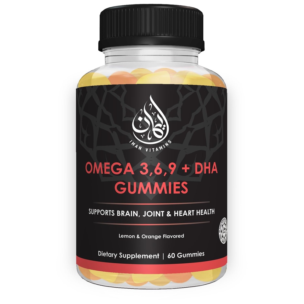 Halal Omega 3 6 9 + DHA Gummies για ενήλικες 