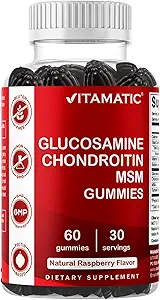 Vitamatic Glucosamine Chondroitin Gummies με MSM & βιταμίνη Ε – Κοινή Φόρμουλα Υποστήριξης – 60 Pectin-based Vegan Gummies