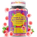 Nextdia Multivitamin Filled Gummies for Teen Boys Girls 12-17, 18, 19, Kids 10+ Multivitamin with Omega 3, Calcium + Magnesium + Zinc, Multi-Minerals for Adolescent 10-19S Brain, Bone, Energy, Immune