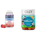 Κήπος της ζωής Μαγνήσιο Gummies για το άγχος και τον ύπνο + OLLY παιδιά Μαγνήσιο Gummies για την ηρεμία, 60 + 50 κόμη