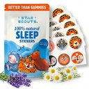 Star Scouts Sleep Patches for Kids - 30 Calming Sleepy Stickers for Kids with Sleeping Chart - Melatonin-Free Sleep Aid Patches for Toddlers, Children & Teens with Lavender & Chamomile Oils