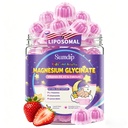 Glycinate Gummys μαγνήσιο 400mg για παιδιά και ενήλικες - Liposomal Magnesium Supplement με D3, K2 και ασβέστιο για ύπνο, ηρεμία και οστά, Melatonin-free, ζάχαρη-ελεύθερο, φράουλα Γεύση, 60 Gummies