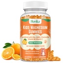 Μαγνήσιο Γλυκινικό Gummies για παιδιά: Ήρεμο συμπλήρωμα μαγνησίου για παιδιά & ενήλικες με κιτρικό ψευδάργυρο, GABA, χαμομήλι, βιταμίνη B6 & C - Ύπνος, χαλάρωση & εστίαση, Πορτοκαλί Γεύση 60 Count