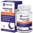 OMOGS Melatonin, Fast Dissolve Melatonin 10mg Tablets, with L-Theanine, L-Glycine & Vitamin, Supports Relaxation & Healthy Sleep Cycles, Strawberry Flavor, 120-Day Supply