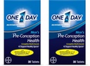 A Day Men's Pre-Conception Health Multivitamin to Support Healthy Sperm,Supplement for Men with Vitamin C,Vitamin E,Selenium,Zinc, and Lycopene,30 Count (Pack of 2)