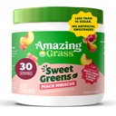 Εκπληκτικό γρασίδι Γλυκά Πράσινα και Superfoods Σκόνη για Digestive Υγεία, Πράσινοι Σκόνη, Digestive Ένζυμα, Προβιοτικά, Spirulina, Chlorella, Ροδάκινο ιβίσκος, 30 Υπηρεσίες