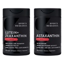 Sports Research® Eye Support - 20mg Lutein + 4mg Zeaxanthin Made with Lute-Gen® and 6mg Astaxanthin Supplement from Islandic Astalif (120 Softgels Each)