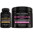 Ζωτικές βιταμίνες Ασταξανθίνη + Vegan Collagen Booster σκόνη