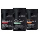 Sports Research® Antioxidant Support Pack - Λάδι Orγανης 9500mg + τριπλή δύναμη Ασταξανθίνη 12mg + συμπλήρωμα λιποσωματικής βιταμίνης C 1000 mg