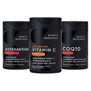 Sports Research® Antioxidant Support Pack - High Potency Liposomal Vitamin C Supplement 1000mg + Συνένζυμο Q10 100mg + Triple Strength Astaxanthin 12mg w/Organic Coconut Oil